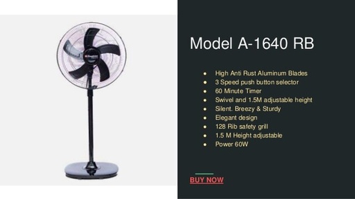 [A-1640-RB]  VENTILATEUR BINATONE