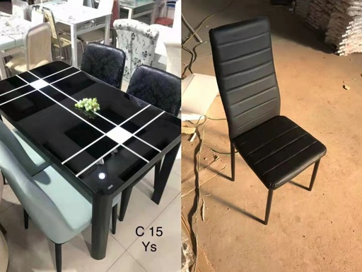 [C15] TABLE A MANGE 4 CHAISES